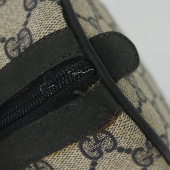 GUCCI GG Supreme Sherry Line Hand Bag Red Navy Gray 58 02 007 Auth 58751 - Picture 7 of 16